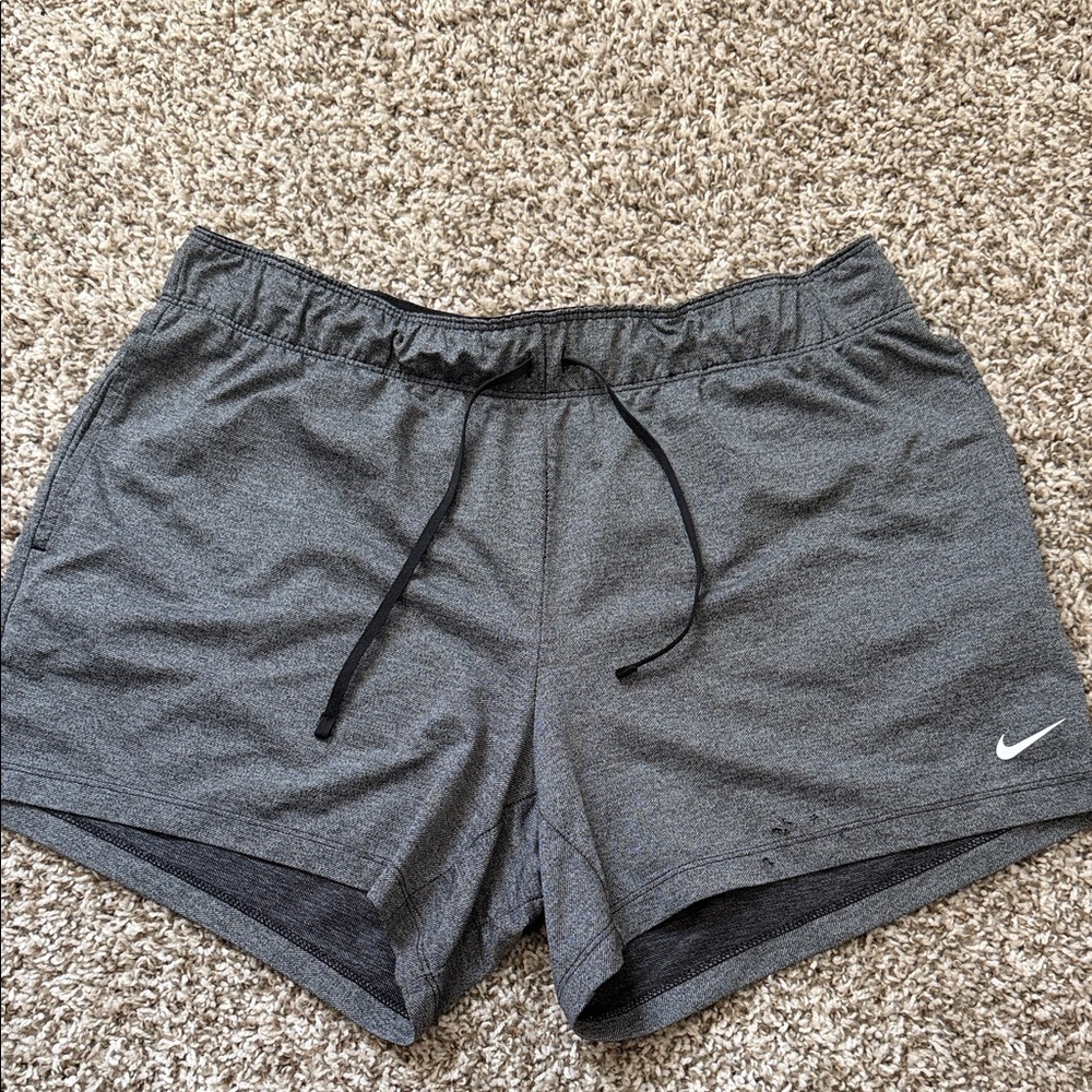 Nike Women's Dark Gray Athletic Shorts with Drawstring